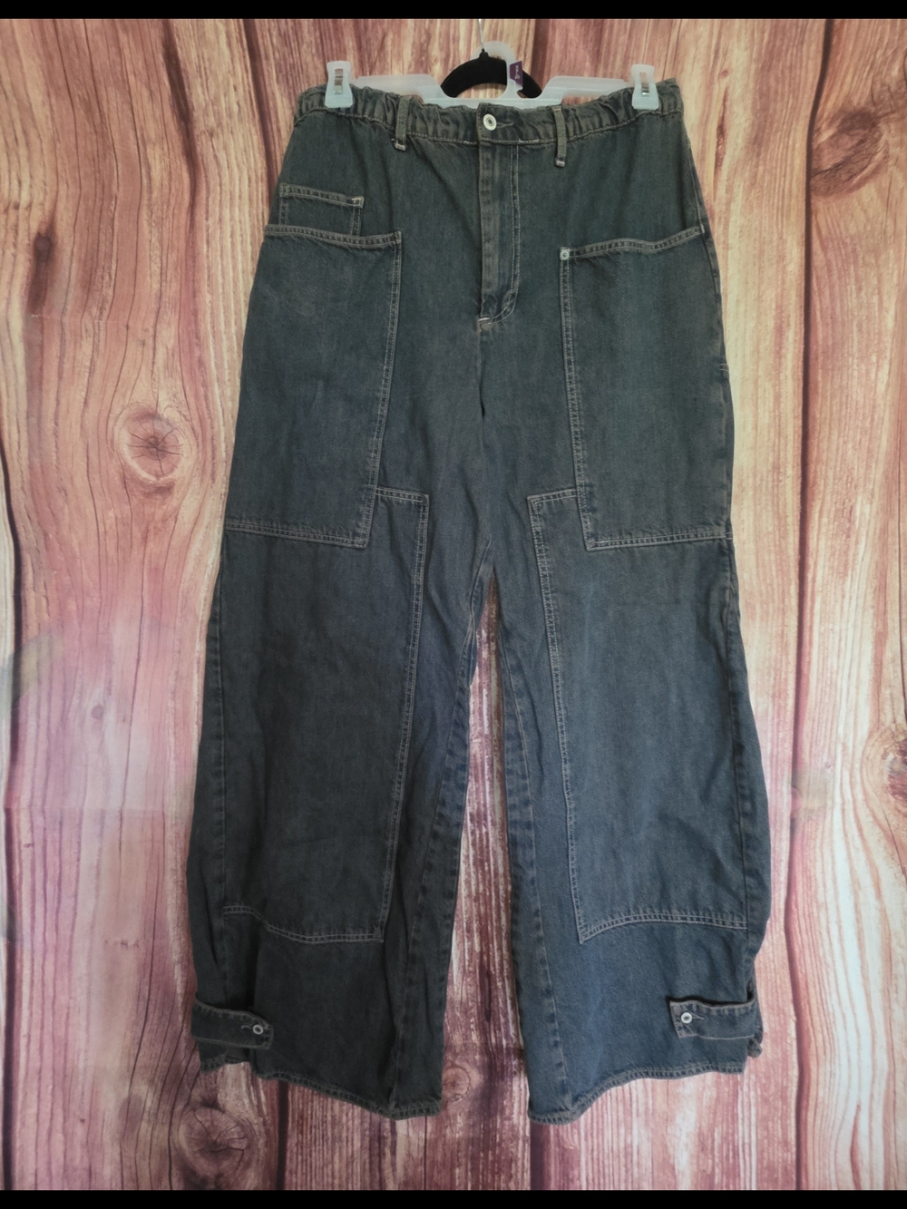 We The Free CRVY Outlaw Baggy Wide-Leg Jeans Mud Wash - XL/2X